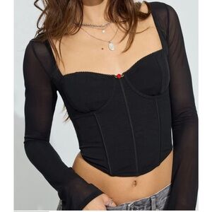 Garage Aria Long Sleeve Bustier Top